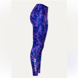 Peloton Vibrant Blue and Purple Patterned Leggings
